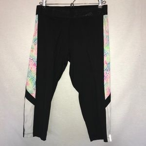 Victorias Secret-by Pink Cropped Leggings-Black Fashion Leggings-Medium